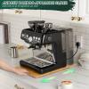 ANBOXIT Bamboo Appliance Slider, Sliding Tray for Coffee Maker, Kitchen Countertop Appliance Rolling Tray, Coffee Pot Slider Tray with Rubber Wheels, Deep - Large (16"D x 12"W) view 2
