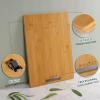 ANBOXIT Bamboo Appliance Slider, Sliding Tray for Coffee Maker, Kitchen Countertop Appliance Rolling Tray, Coffee Pot Slider Tray with Rubber Wheels, Deep - Large (16"D x 12"W) view 3