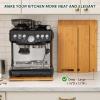 ANBOXIT Bamboo Appliance Slider, Sliding Tray for Coffee Maker, Kitchen Countertop Appliance Rolling Tray, Coffee Pot Slider Tray with Rubber Wheels, Deep - Large (16"D x 12"W) view 4