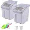 RUIAN Dog Food Storage Container 20Lb, Airtight Pet Food Storage Bin with Locking Lid, Wheels, Measuring Cup & Scoop, Large 10kg Capacity Dry Food Dispenser for Freshness, Easy Mobility and Feeding view 1