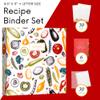 Jot & Mark 8.5" x 11" Sturdy 3 Ring Recipe Binder with Spill-Proof Clear Binder Sleeves Sheet Protector, 30 Dual-Sided Recipe Card Pages for Written & Printed Recipes, Tabbed Dividers, Autumn Harvest view 3