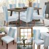 Abstract Sky Blue Dining Chair Cover Set of 6,Stretch Chair Protectors Slipcover,Spandex Kitchen Chair Seat Back Cushion Slip Cover for Dining Room,Party Modern Abstract Minimalist Painting Art view 3