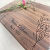 Personalized Cutting Board, Engraved Cutting Board, Mothers Day Gift, Happy Mothers Day, Bouquet of Flowers, Moms Kitchen, Flower Board, 155 (Maple, 12" x 9") view 1