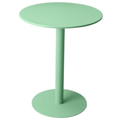 Fodalob Matte Finish Round Sofa Side Table, Metal Iron End Table for Office, Bedside Tables, Living Room Tables, Coffee Nightstand Furniture (Color : Green, Size : Dia 48cm(18.8"))