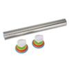 17 Inch Stainless Steel Rolling Pin Adjustable Roller Pin with Silicone Baking Mat 4 Removable Thickness Rings for Baking Dough Pizza, Pie Pastries Pasta and Cookies view 3
