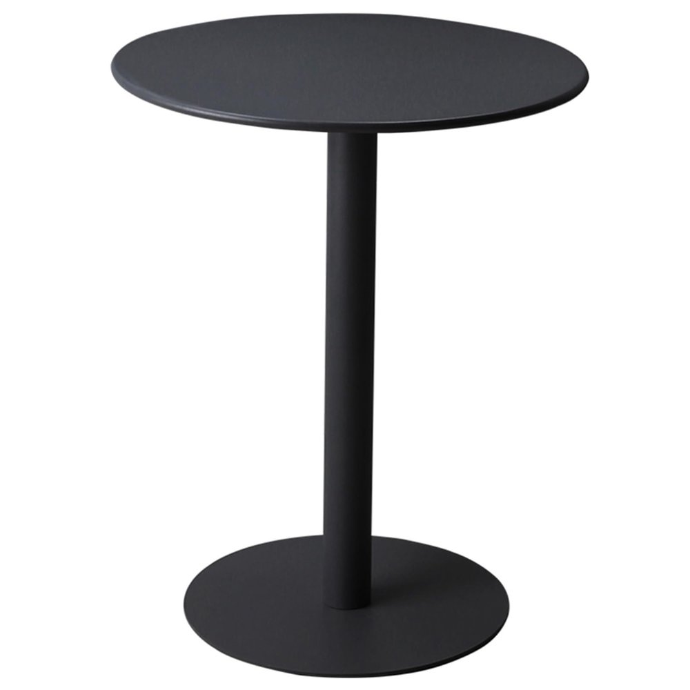 Matte Finish Round Sofa Side Table, Metal Iron End Table for Office, Bedside Tables, Living Room Tables, Coffee Nightstand Furniture (Color : Black, Size : Dia 48cm(18.8"))