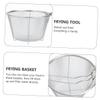 2Pcs Stainless Steel Fry Baskets with Handles Kitchen Chicken Frying Baskets Wire Mesh Strainer for Deep Frying and French Fries view 3