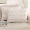 NUYECY Set of 2 Boho Lumbar Throw Pillow Covers 12x20,Stone Grey and White Neutral Couch Pillow Case with Tassel Fringe Decorative,Modern Accent Farmhouse Cushion Covers for Sofa Couch Bed Living Room view 1
