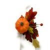 Modern Farmhouse Thanksgiving Decor Rustic Thanksgiving Table Decor Handmade Pumpkin Decorated Napkin Rings Set of 6 view 1