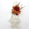 Modern Farmhouse Thanksgiving Decor Rustic Thanksgiving Table Decor Handmade Pumpkin Decorated Napkin Rings Set of 6 view 2