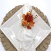 Modern Farmhouse Thanksgiving Decor Rustic Thanksgiving Table Decor Handmade Pumpkin Decorated Napkin Rings Set of 6 view 3