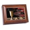 Cottage Garden MB2325S Communion Woodgrain Finish Polymer Photo Frame Jewelry Music Box Plays Tune Amazing Grace view 1