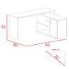 L-Shaped Desk Desti, Single Door Cabinet - White view 2