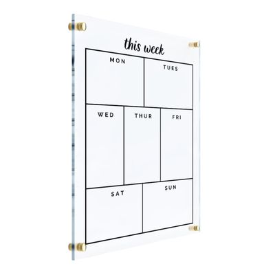 Weekly Planner Acrylic Wall Calendar 2026 - Personalized Planner 2026, Custom Weekly to Do Board, Housewarming Gift (28"x40", Colorful Package)