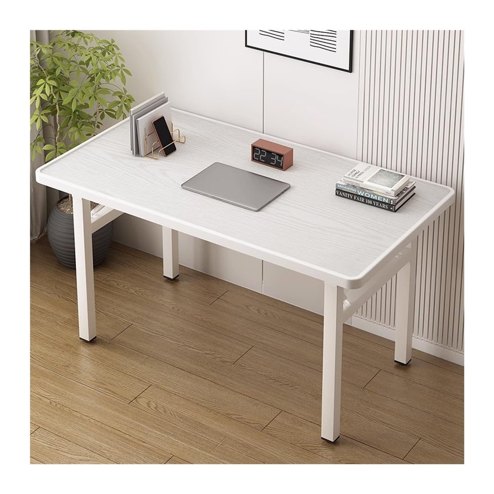FIONEL PC Desk Foldable PC Table Simple Dining Table Home Bedroom Desk Simple and Modern Student Writing Desk Rent A Small Table Fashion Art PC Table Office Desks (Color : 02, Size : 100 * 50 * 74cm)