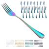 16 Piece Dinner Forks, 8 Inch, Top Food Grade Extra-Fine Stainless Steel Silverware Forks, For Home Kitchen Restaurant, Dishwasher Safe(Rainbow) view 1