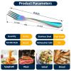 16 Piece Dinner Forks, 8 Inch, Top Food Grade Extra-Fine Stainless Steel Silverware Forks, For Home Kitchen Restaurant, Dishwasher Safe(Rainbow) view 2