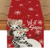 Artoid Mode Red Snowman Snowflake Let it Snow Winter Table Runner, Seasonal Christmas Kitchen Dining Table Decoration for Home Party Decor 13x90 Inch view 1
