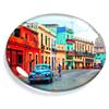 Cuba Magnet Fridge Refrigerator Freezer Magnet Sticker Souvenir Decorations Oval Crystal Magnet Kitchen Whiteboard view 1