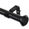 SIMEWIN Heavy Duty Curtain Rods for Windows 48 to 84 Inches, Black Adjustable Curtain Rods with Diamond Finials for Bedroom, Living Room, Patio, Kitchen, Farmhouse view 1