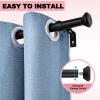 SIMEWIN Heavy Duty Curtain Rods for Windows 48 to 84 Inches, Black Adjustable Curtain Rods with Diamond Finials for Bedroom, Living Room, Patio, Kitchen, Farmhouse view 2