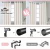 SIMEWIN Heavy Duty Curtain Rods for Windows 48 to 84 Inches, Black Adjustable Curtain Rods with Diamond Finials for Bedroom, Living Room, Patio, Kitchen, Farmhouse view 4