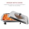 Kichvoe Buffet Foods Holder Stainless Steel Tray with Lid Rectangular Flat Buffet Pan for Canteen Display Lightweight and Food Serving Platter for Parties and Kitchen Use view 2