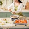 Kichvoe Buffet Foods Holder Stainless Steel Tray with Lid Rectangular Flat Buffet Pan for Canteen Display Lightweight and Food Serving Platter for Parties and Kitchen Use view 4