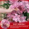 Hommtina 56 Pcs Christmas Decorations, 4 Styles Poinsettias Artificial Christmas Flowers Glitter Berries Stems Ornaments Tree with Pine Cones & Stems for Xmas Wedding DIY Wreath Floral Party (Pink) view 3