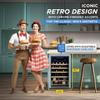 Unique Appliances Classic Retro Electric Wine Cooler, 28-Bottle Wine Fridge with Adjustable Wooden Shelves and Intuitive Digital Control Panel, Single Zone, 21", Ocean Mist Turquoise view 2