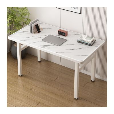 FIONEL PC Desk Foldable PC Table Simple Dining Table Home Bedroom Desk Simple and Modern Student Writing Desk Rent A Small Table Fashion Art PC Table Office Desks (Color : 03, Size : 120 * 40 * 74cm)