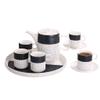 TEMKIN Beautiful Coffee Mug Set Coffee Cup and Saucer 6-Piece Tea Set 6.8 Oz Coffee Cup 33.8 Oz Teapot Ceramic Coffee Cup Espresso Mugs Cups view 1