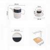 TEMKIN Beautiful Coffee Mug Set Coffee Cup and Saucer 6-Piece Tea Set 6.8 Oz Coffee Cup 33.8 Oz Teapot Ceramic Coffee Cup Espresso Mugs Cups view 2