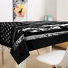 American Flag Tablecloths Kids Black White Camo Table Cloth Abstract Camouflage Stripes Table Accessories Boys Teens Adult Dining Room Vintage Geometric Table Cover,55"x87" view 3