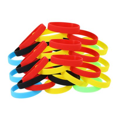 NUOBESTY 50pcs Changin Neon Night Running Bracelet Bulk Luminous Decorative Bracelets for Boys and Girls