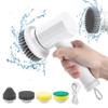 CONERX Electric Spin Scrubber Cordless Power Cleaning Brush with 4 Replaceable Brush Heads 2 Adjustable Speeds for Bathroom Kitchen Dishes Tub Sink Tile Window Floor Grout, White view 1