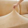 vctops Velvet Stretch Couch Cover for 2 Cushion Couch Super Soft Anti-Slip L Shape Sofa Covers Solid Color Sofa Slipcover Furniture Protector (Beige Yellow,Medium) view 4