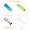 uxcell 1 Set Reusable Metal Straws, 3.7"-8.3" Portable Telescopic Stainless Steel Drinking Straw Silicone Nozzle for Drinks Beverage, with Case and Cleaning Brush (Green) view 4