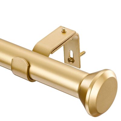 SIMEWIN Heavy Duty Curtain Rods - 48 to 84 Inch Gold Rods for Bedroom, Living Room, Patio, Kitchen, Farmhouse - Adjustable with Diamond Finials