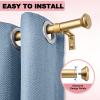 SIMEWIN Heavy Duty Curtain Rods - 48 to 84 Inch Gold Rods for Bedroom, Living Room, Patio, Kitchen, Farmhouse - Adjustable with Diamond Finials view 2