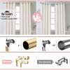 SIMEWIN Heavy Duty Curtain Rods - 48 to 84 Inch Gold Rods for Bedroom, Living Room, Patio, Kitchen, Farmhouse - Adjustable with Diamond Finials view 4