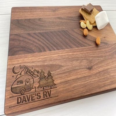 Personalized Cutting Board, Custom Cutting Board, RV Cutting Board, Personalized RV Cutting Board, Van Life, Road Trip, Tiny Home 118 (Maple, 11" x 6")