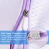 uxcell Shoes Washing Bag, 7.9 x 11.8 Inch Cylinder Mesh Laundry Bags for Washing Machine Wash Sneakers, Slippers, Delicate, Underwear, White/Purple view 4