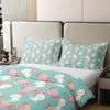 100% Natural Cotton Cute Axolotl Bedding Set Queen Size Cartoon Axolotl Duvet Cover Kawaii Animal Comforter Cover for Kids Boys Girls Teens Wildlife Pet Animal Quilt Cover Bedroom Decor, Green view 4
