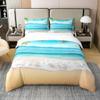 100% Cotton Summer Beach Bed Sets Hawaiian Ocean Duvet Cover Tropical Palm Tree Bedding Set Twin Marine Sea Waves Comforter Cover Microfiber Breathable Bed Cover with Zipper Closure (No Comforter) view 1