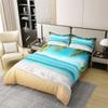 100% Cotton Summer Beach Bed Sets Hawaiian Ocean Duvet Cover Tropical Palm Tree Bedding Set Twin Marine Sea Waves Comforter Cover Microfiber Breathable Bed Cover with Zipper Closure (No Comforter) view 2