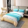 100% Cotton Summer Beach Bed Sets Hawaiian Ocean Duvet Cover Tropical Palm Tree Bedding Set Twin Marine Sea Waves Comforter Cover Microfiber Breathable Bed Cover with Zipper Closure (No Comforter) view 3