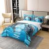 100% Cotton Kid Dolphin Bedding Set, Cute Dolphin Duvet Cover, Marine Life Comforter Cover, Blue Wave Decor Lightweight Soft Polyester Quilt Cover 1 Duvet Cover with 2 Pillow Cases Queen Size view 3