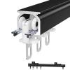 Ceiling Curtain Track Flexible Heavy Duty Ceiling Curtain Rails Curtain Pole Curtain Rod Curtain Rail Aluminum Alloy Curtain Rod Pole Rail Track Curtain System for Straight Windows (Color : Black (to view 1