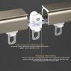 Ceiling Curtain Track Flexible Heavy Duty Ceiling Curtain Rails Curtain Pole Curtain Rod Curtain Rail Aluminum Alloy Curtain Rod Pole Rail Track Curtain System for Straight Windows (Color : Black (to view 4